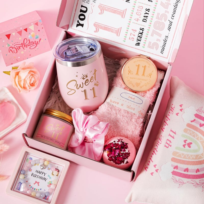 Geschenkideen zum 11. Geburtstag: Verwöhn-Geschenkkorb für Mädchen