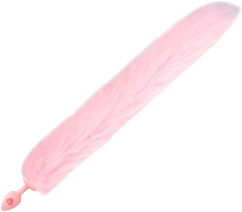 Rosa Silikon Anal Plug mit Schwanz – Cosplay Spielzeug für Erwachsene