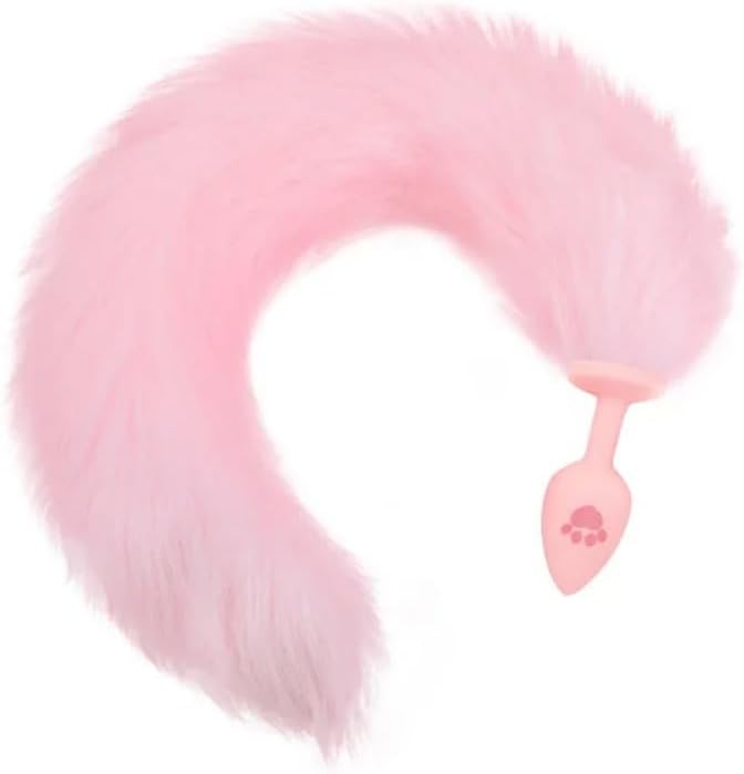 Rosa Silikon Anal Plug mit Schwanz – Cosplay Spielzeug für Erwachsene