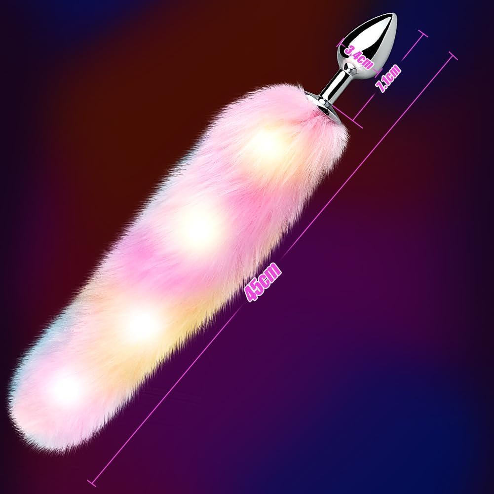 Edelstahl Analplug mit Fuchsschwanz für Paare – 34 mm Buttplug