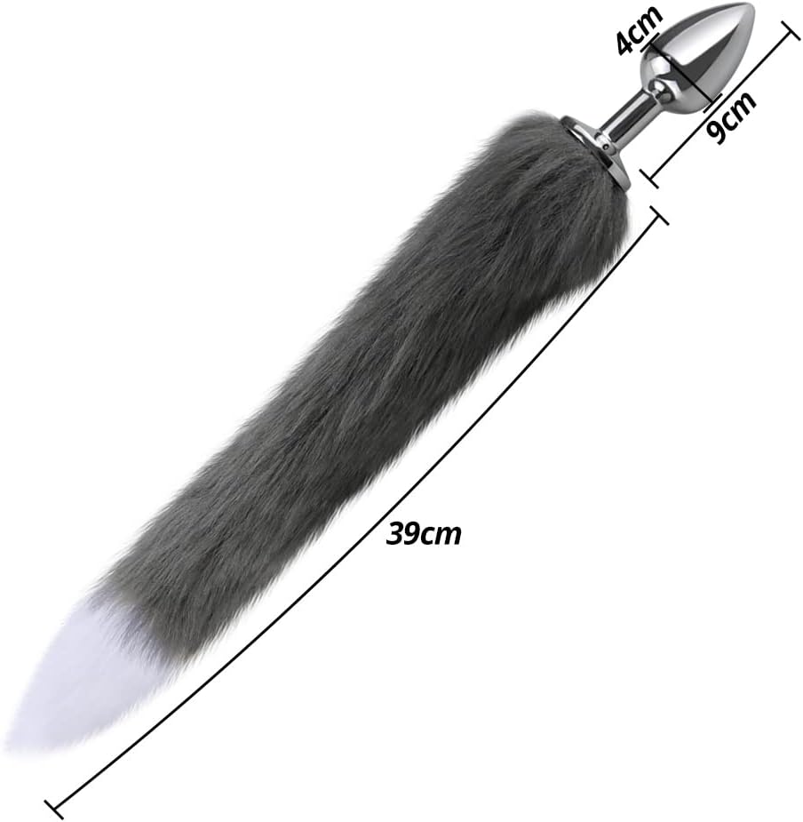 Fuchsschwanz-Analplug aus Metall für Paare – BDSM Spielzeug (L)