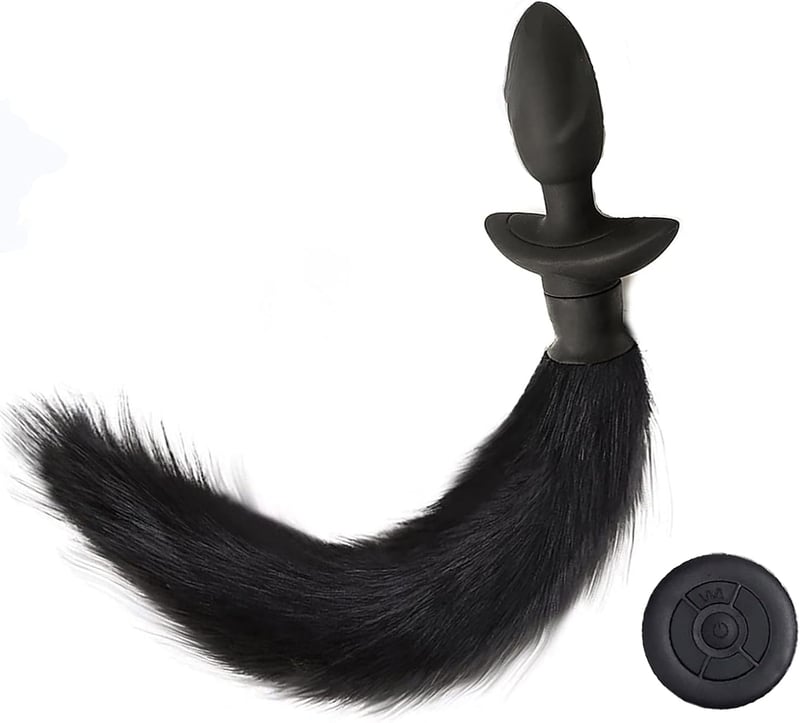 Fuchsschwanz Analplug mit 12 Vibrationsfrequenzen und Fernbedienung