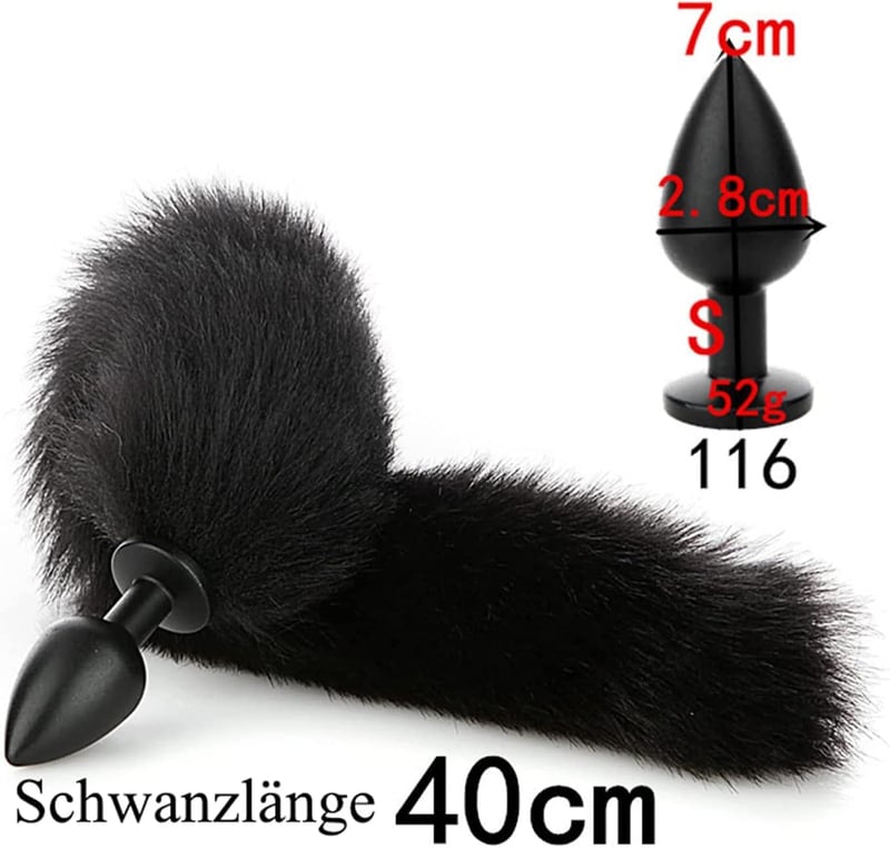 Fuchsschwanz-Analplug Set für Frauen – Erotikspielzeug für Paare (10 Stück)