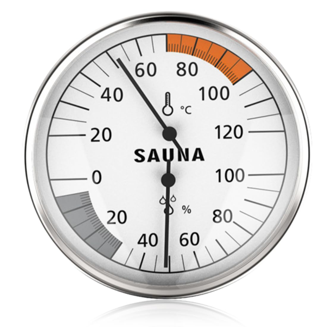 Präzises 2-in-1 Saunathermometer und Hygrometer mit automatischer Kalibrierung