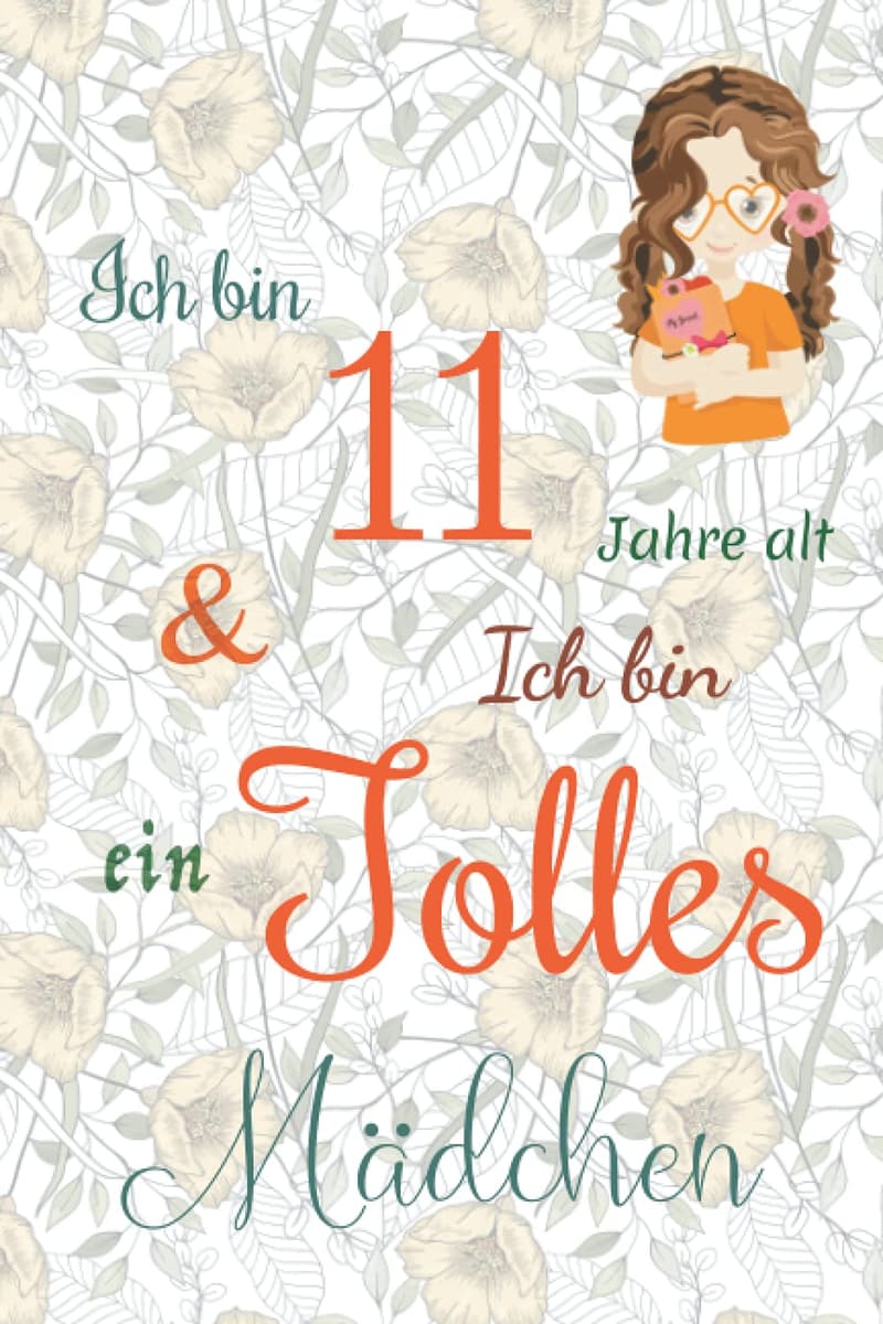 Florales Tagebuch mit inspirierendem Sprichwort für 11-jährige Mädchen