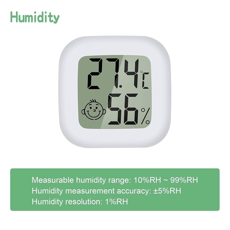 LCD Digital Thermometer Hygrometer für Gewächshaus – 3er Pack Weiß