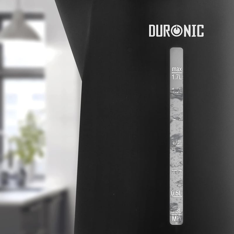 Duronic EK17 BK Wasserkocher 1,7 l - 2200 Watt - Schnellkochend - Schwarz