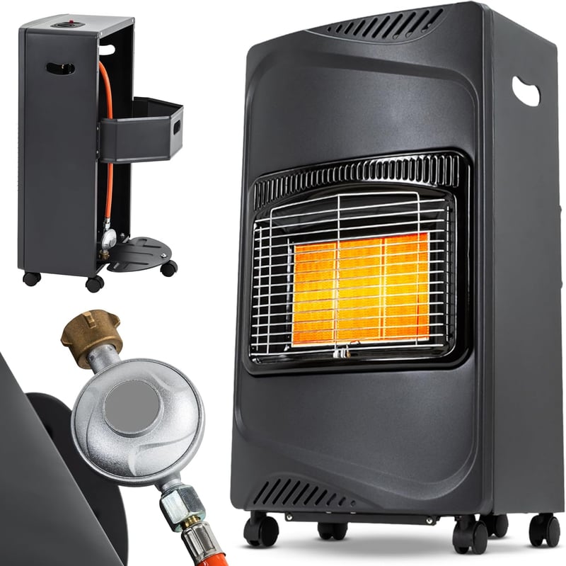 Heidenfeld Gasheizung Inferno GH100 | 4200 Watt Heizstrahler für Innenräume