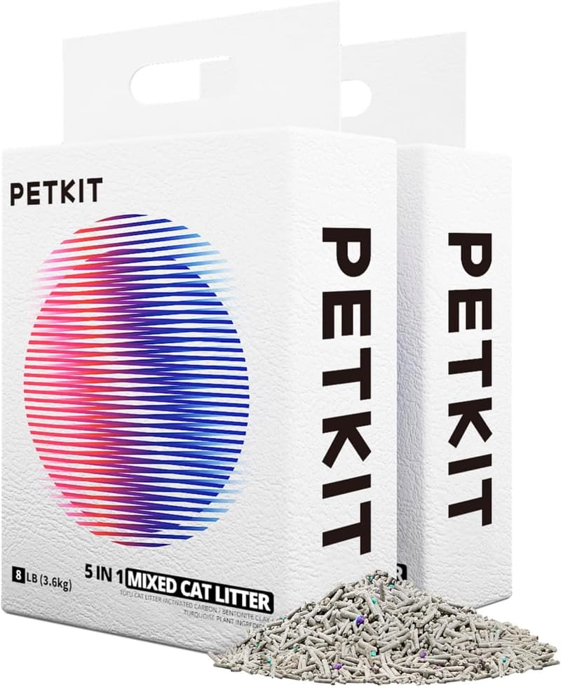 Petkit 5-in-1 Tofu-Katzenstreu, spülbar, geruchlos, extrem saugfähig