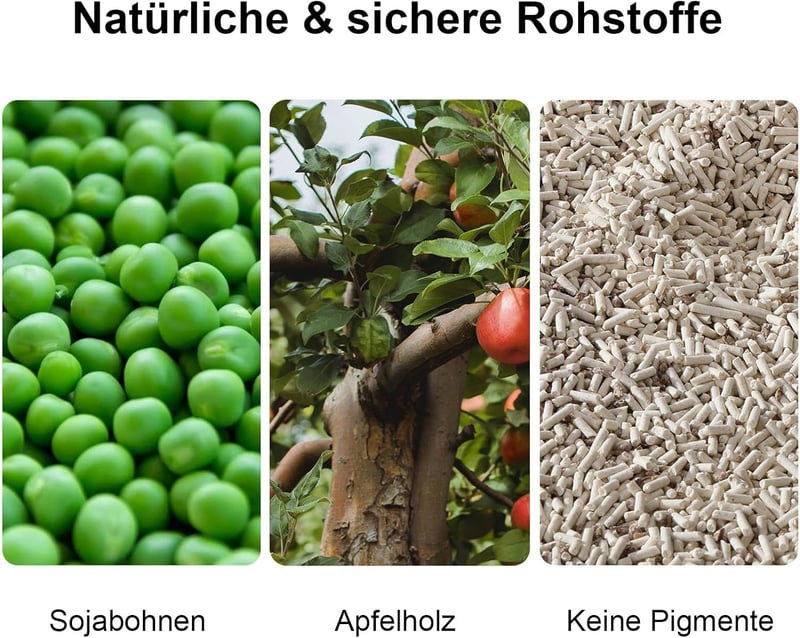 FUKUMARU Klumpstreu für Katzen - 10,8kg, Staubfrei, Apfelholzpellets