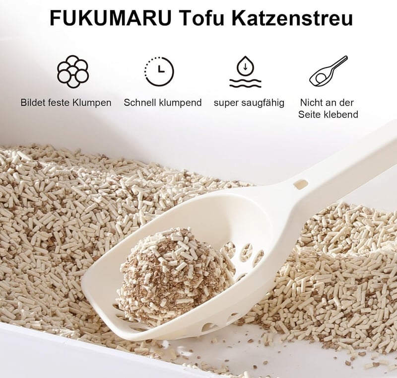 FUKUMARU Klumpstreu für Katzen - 10,8kg, Staubfrei, Apfelholzpellets
