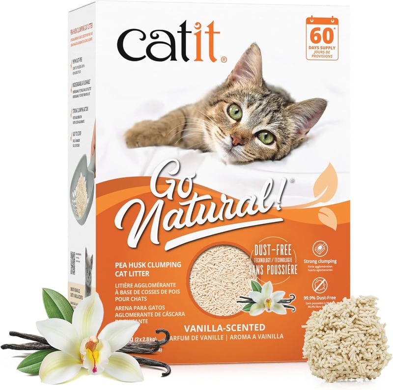 Catit Go Natural! Klumpende Katzenstreu aus Erbsenhülsen, 5,6 kg