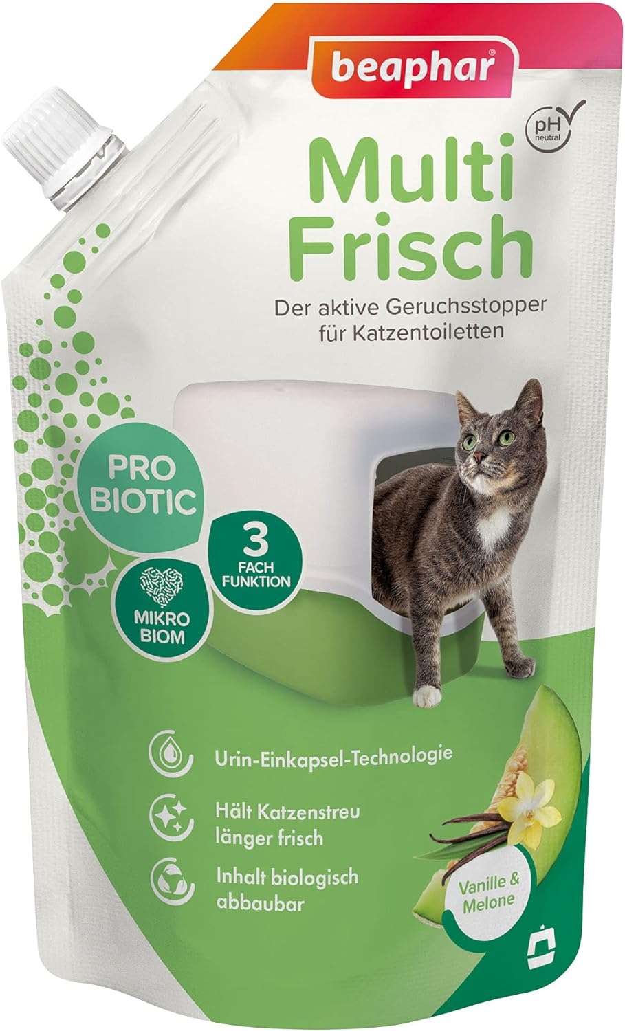 BEAPHAR Multi Frisch - Aktiver Geruchsstopper für Katzenstreu, 400 g