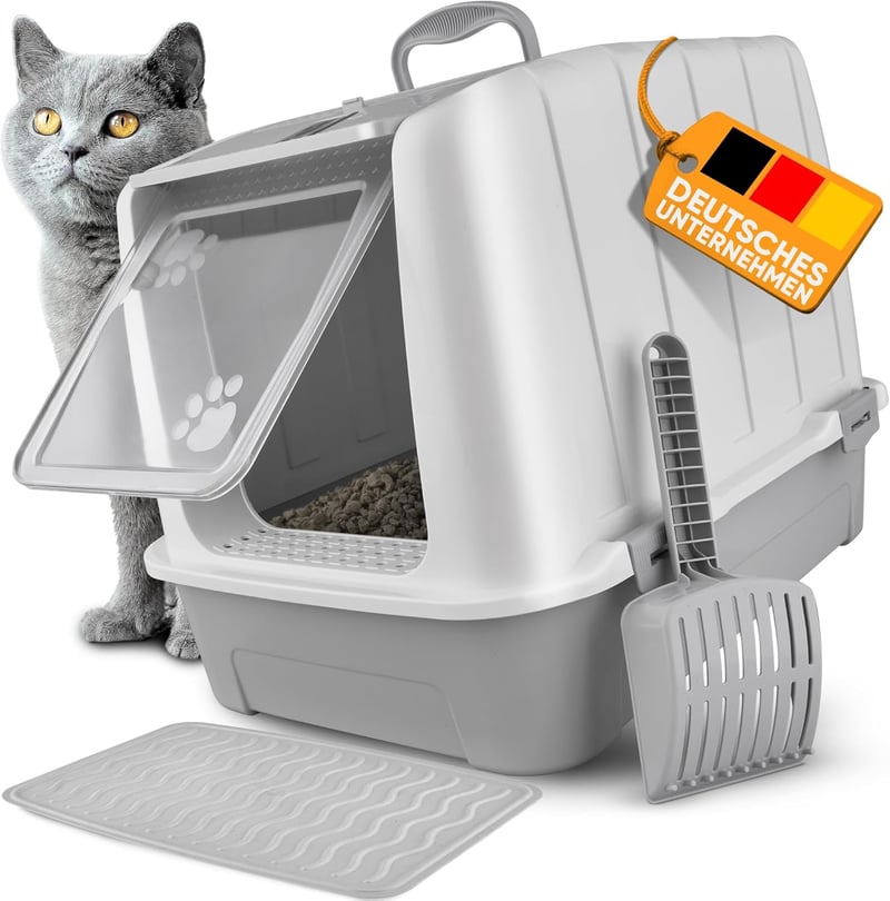 XXL Katzenklo mit Deckel und Aktivkohlefilter für saubere Katzen