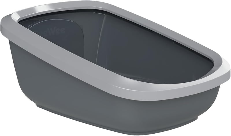 PeeWee Katzentoilette EcoGranda mit 3 kg Streu, grau