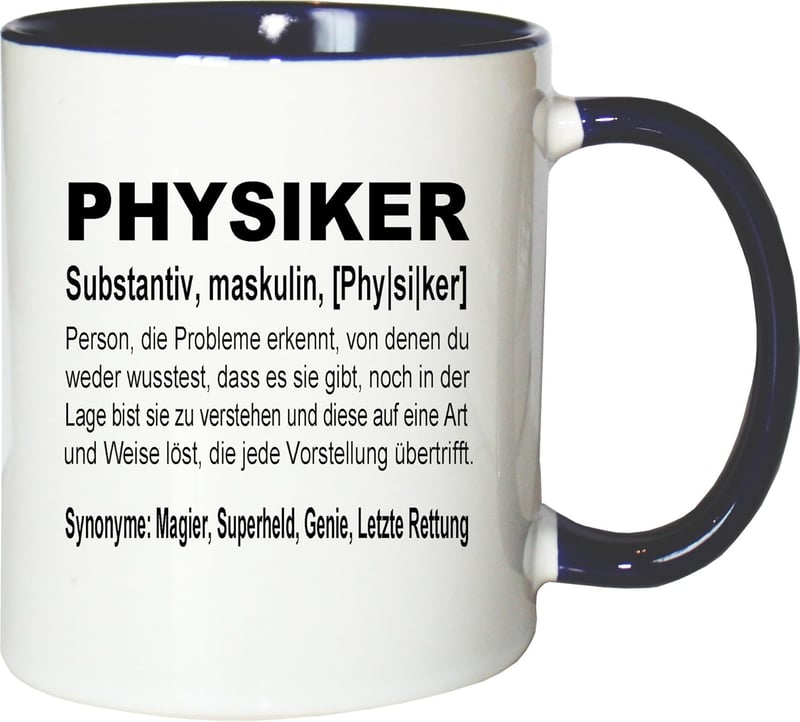 Physiker Definition Kaffeebecher - Witziges Geschenk für Wissenschaftler
