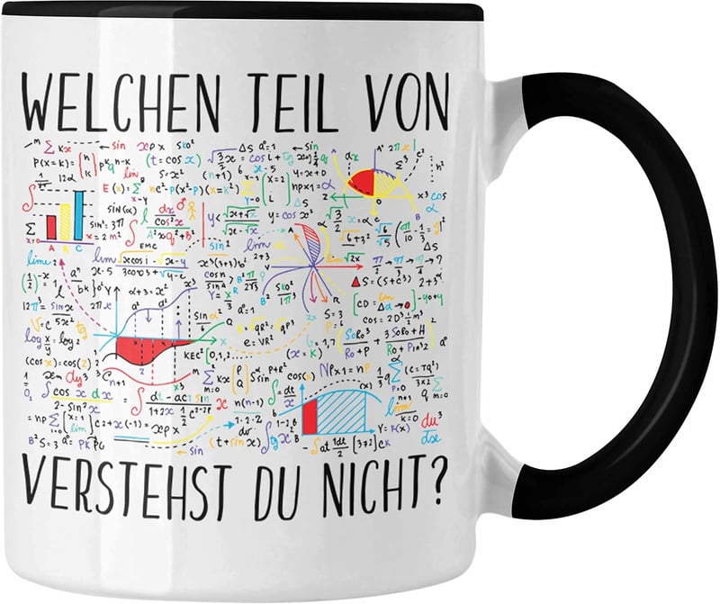 Lustige Tasse für Mathematiker und Physiker – Geschenkidee (Schwarz)