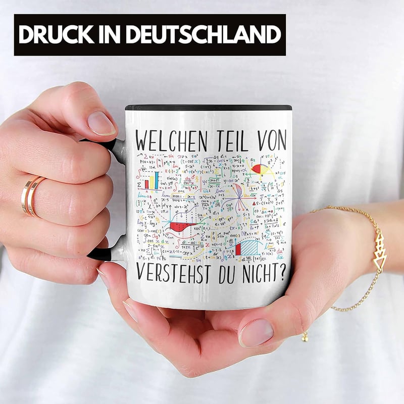 Lustige Tasse für Mathematiker und Physiker – Geschenkidee (Schwarz)