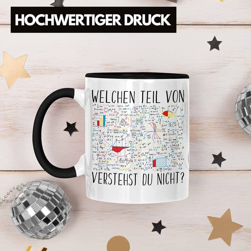 Lustige Tasse für Mathematiker und Physiker – Geschenkidee (Schwarz)