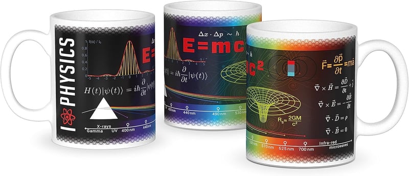 Wissenschaftsbecher Physik für Schüler und Studenten, 300 ml, Keramik