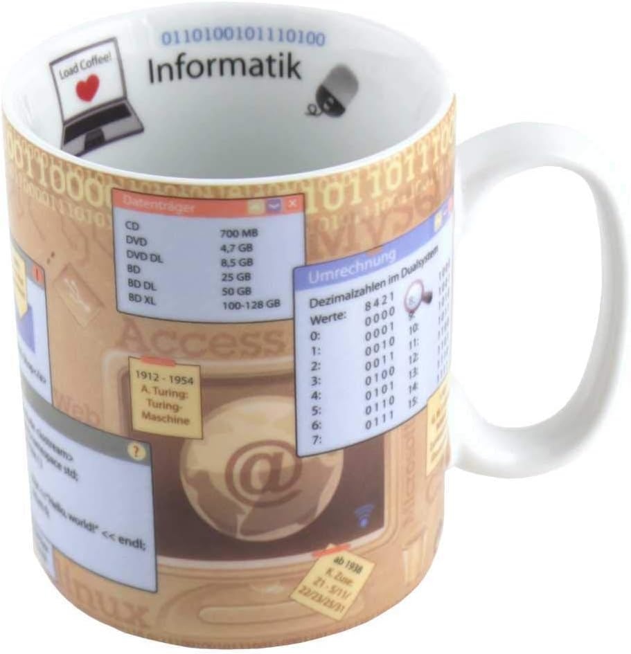 Könitz Wissensbecher Informatik aus Porzellan, 1 Stück