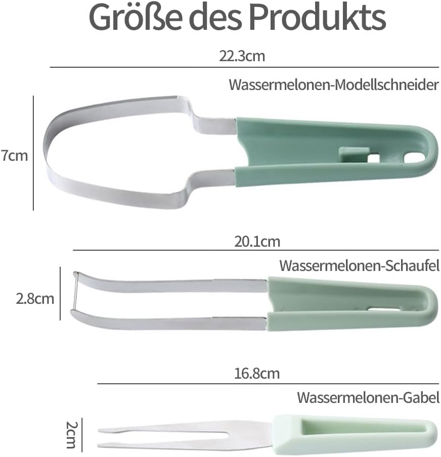 Wassermelonen-Gabelschneider aus Edelstahl im 2er Set