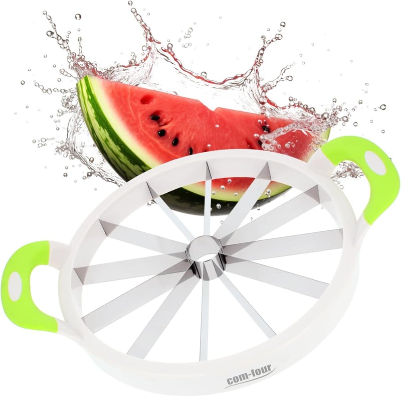 com-four® Melonenschneider für Wassermelonen und Ananas - Ø 28 cm