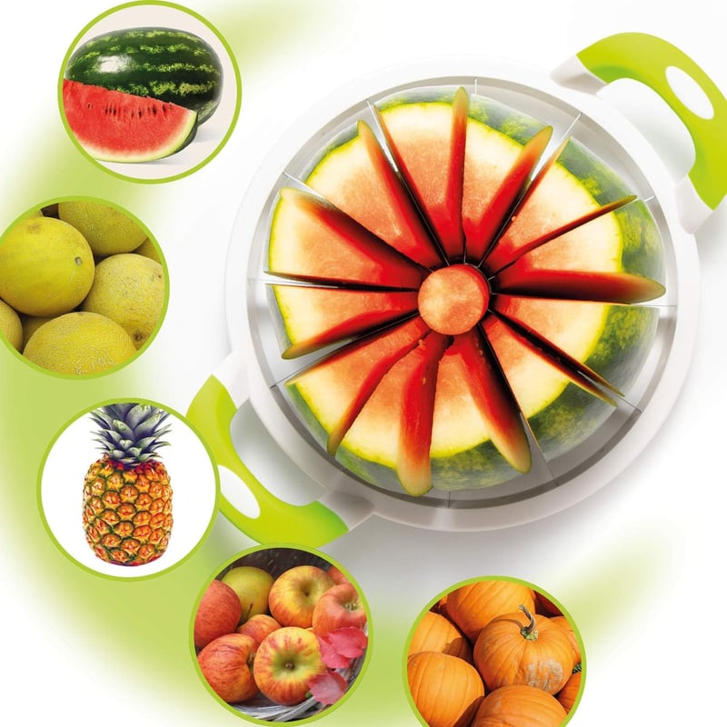 com-four® Melonenschneider für Wassermelonen und Ananas - Ø 28 cm
