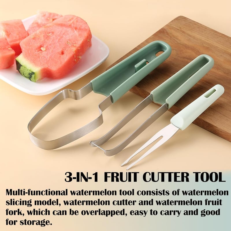 Edelstahl Obstschneider Multitool für Melonen und Mangos