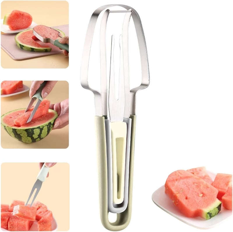 Edelstahl Obstschneider 3-in-1 für Wassermelonen und Sommerfrüchte