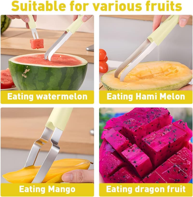 Edelstahl Obstschneider 3-in-1 für Wassermelonen und Sommerfrüchte