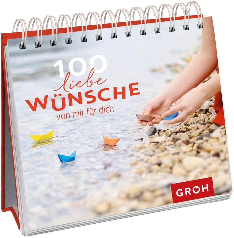 100 Liebeswünsche: Mini-Spiralaufsteller für Paare