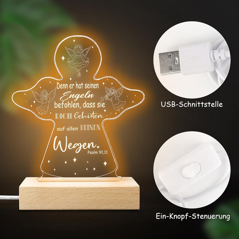 Nachtlicht zur Taufe für Mädchen und Jungen - ideales Babygeschenk