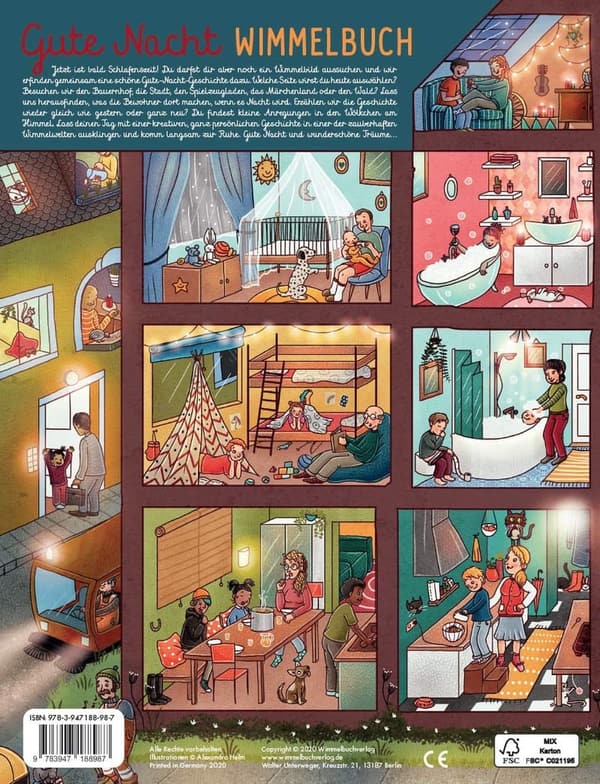Gute Nacht Wimmelbuch: Bildergeschichten für Kinder ab 2 Έτη