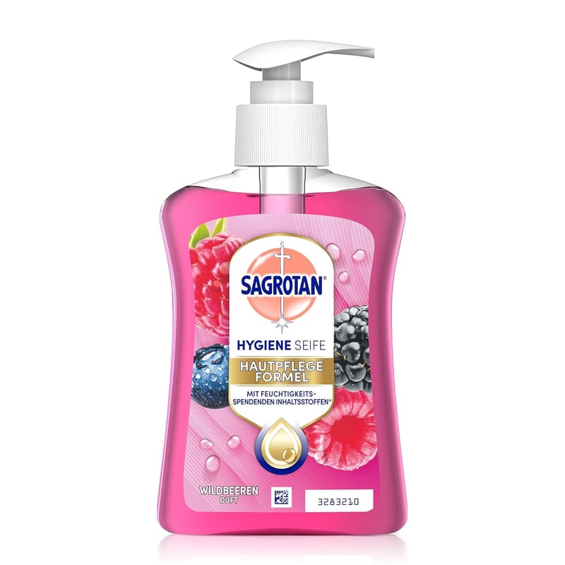 Sagrotan Handseife Brombeere & Waldfrüchte – 3 x 250 ml Spender