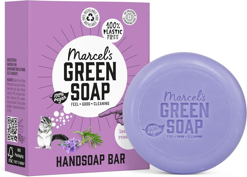 Umweltfreundliche Handseife Lavendel & Rosmarin - 90 g, vegan, biologisch abbaubar