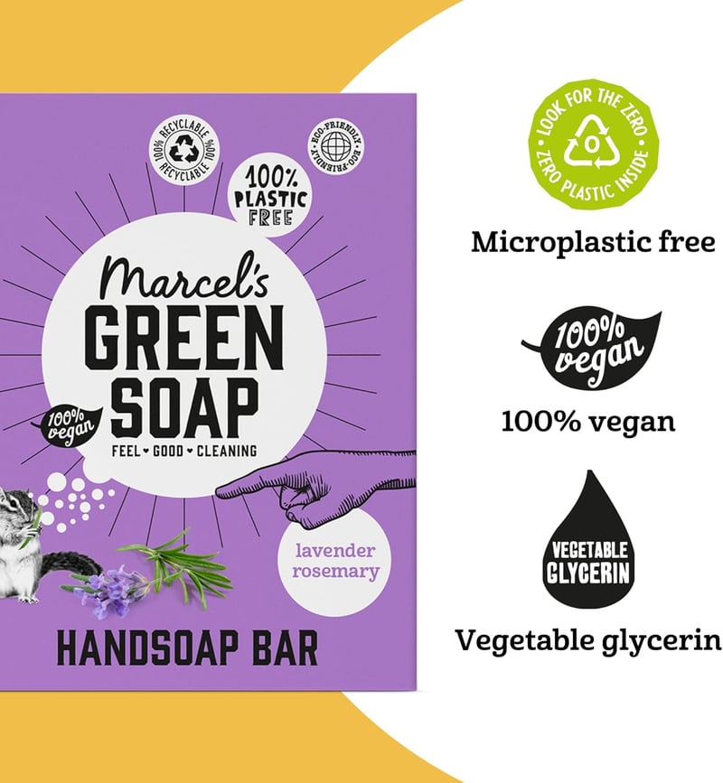 Umweltfreundliche Handseife Lavendel & Rosmarin - 90 g, vegan, biologisch abbaubar