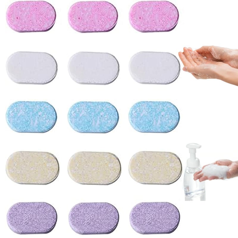 Nachfülltabletten für schäumende Handseife, 15 Stück, nachhaltig, Duftvielfalt