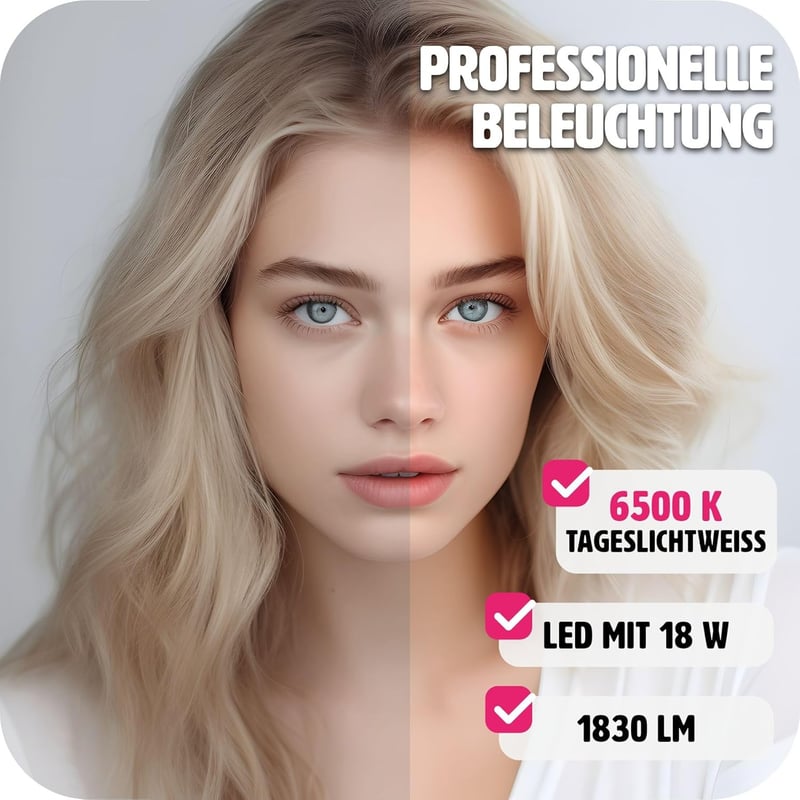 Profi Fotostudio Set mit LED Beleuchtung und Softbox für Fotos und Videos