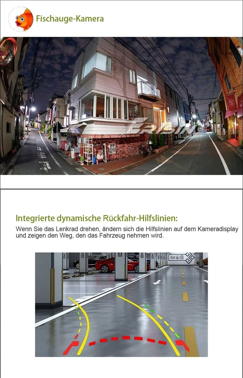 Rückfahrkamera 150° mit Nachtsicht und CCD für VW/Seat/Skoda