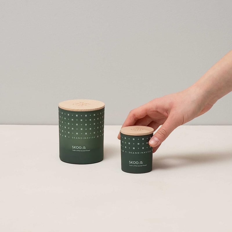 Skandinavisch 'Wald' Duftkerze – Kiefernnadeln & Birkensaft, 200 g