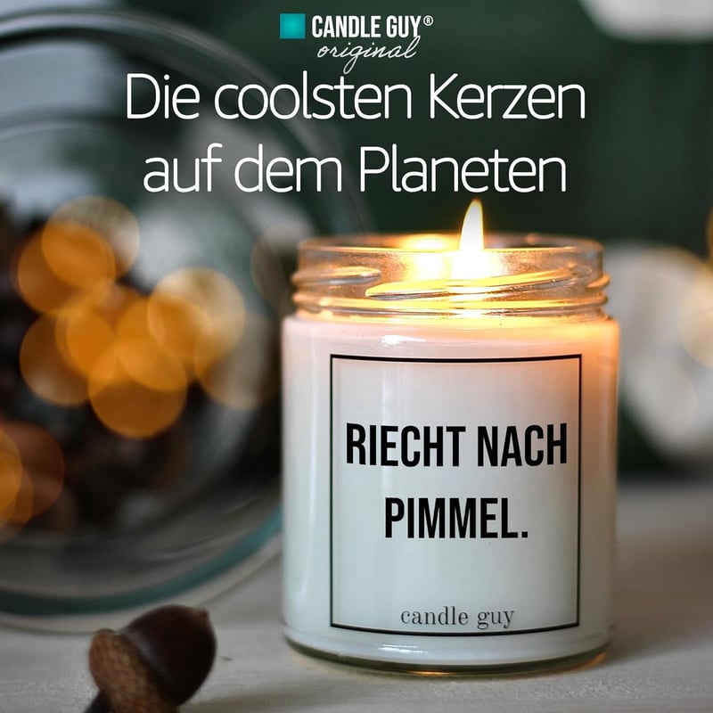 Handgemachte Duftkerze im Glas aus 100% Sojawachs – 70h Brennzeit, freches Geschenk für Frauen, Geburtstag