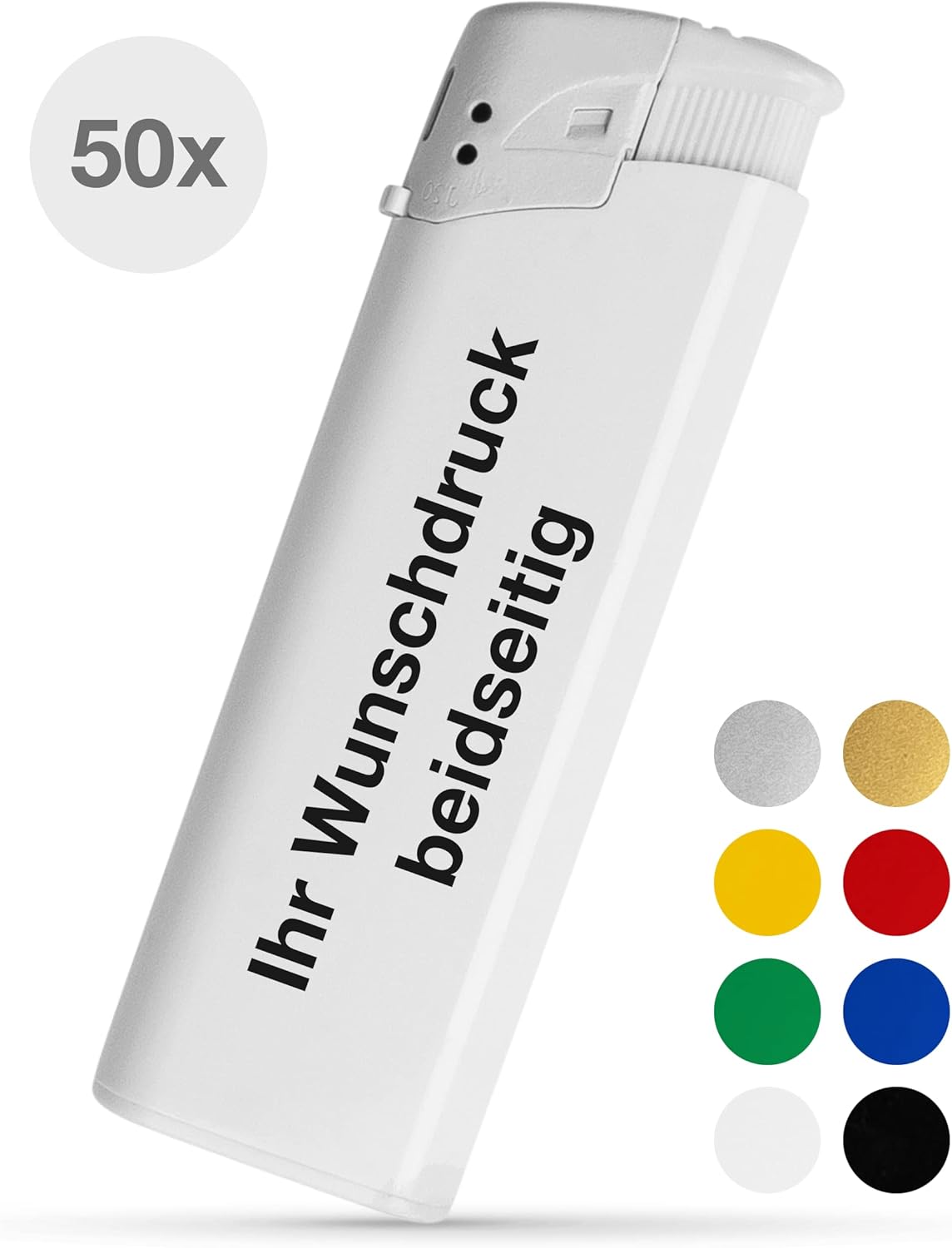 Wunschdruck Feuerzeug mit Logo – Nachfüllbar | 8 Farben | Partygeschenk