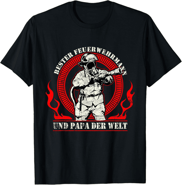 Feuerwehr Papa T-Shirt für stolze Väter