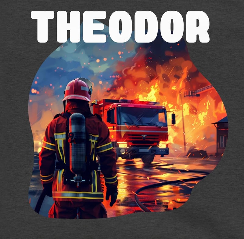 Personalisierter Hoodie für Frauen – Feuerwehrmann mit Namen