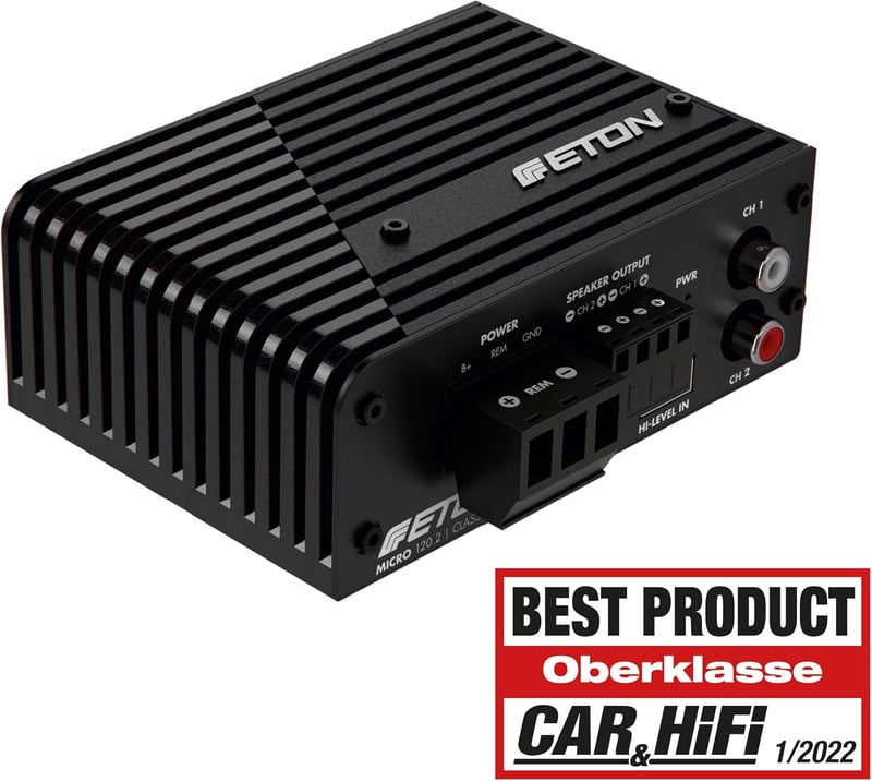 ETON MICRO 120.2: Kompakte 2-Kanal Class-D Endstufe für Reisemobile