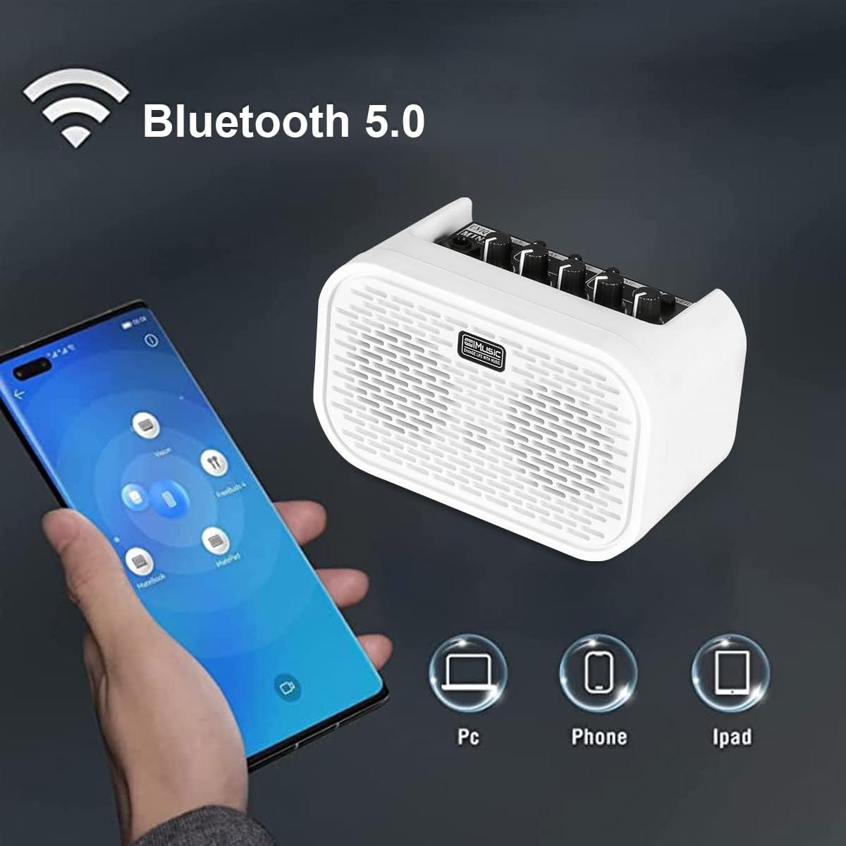 Tragbarer E-Gitarrenverstärker, kabellos, 10 W, Bluetooth 5.0