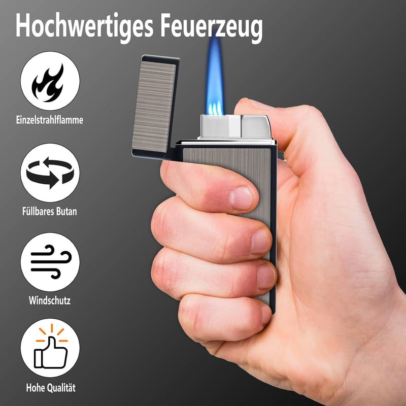 Personalisierte Premium Feuerzeug mit Kronermuster für Herren