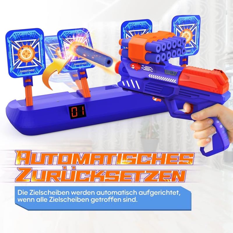 Automatische Zielscheiben für Nerf Gun Spielzeug, ab 6 Έτη, blau