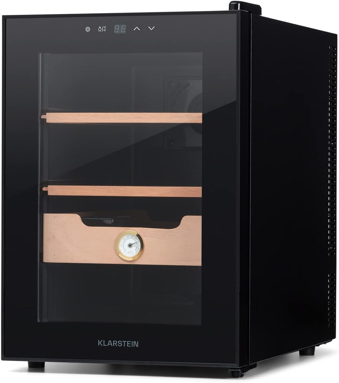 Klarstein El Presidente Zedernholz Humidor mit Befeuchter, 37 Liter